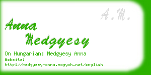 anna medgyesy business card